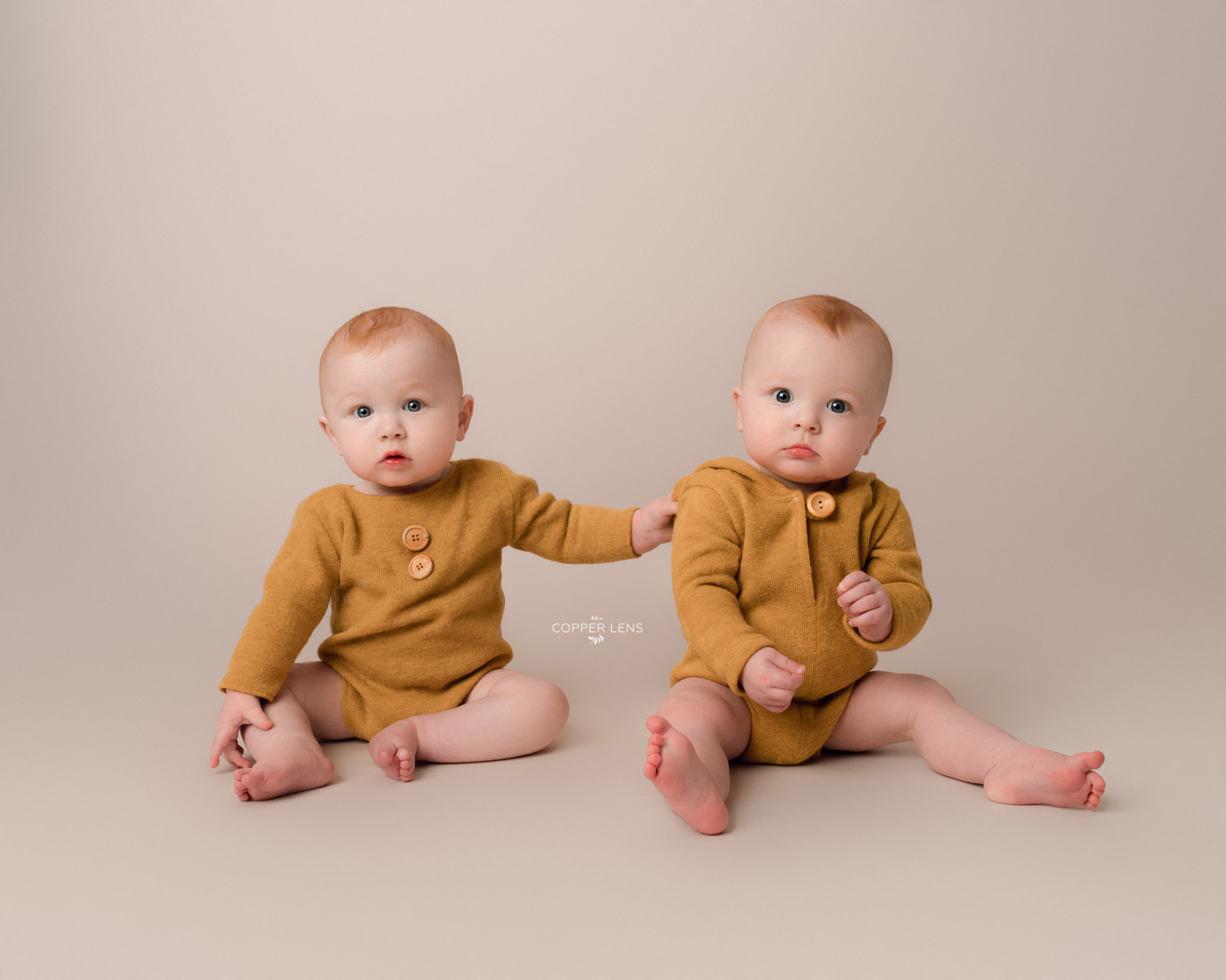 twins at baby photoshoot swansea